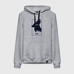 Толстовка-худи хлопковая женская Love Death And Robots Доброй охоты, цвет: меланж