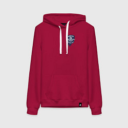Толстовка-худи хлопковая женская ВДВ Никто, кроме нас!, цвет: маджента