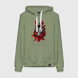 Толстовка-худи хлопковая женская Spawn Эл Симмонс, цвет: авокадо