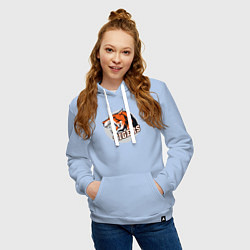 Толстовка-худи хлопковая женская Sport Tigers, цвет: мягкое небо — фото 2