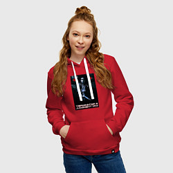 Толстовка-худи хлопковая женская Terminator JD, цвет: красный — фото 2