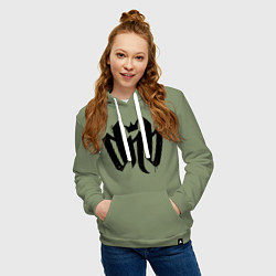 Толстовка-худи хлопковая женская DnВ, цвет: авокадо — фото 2