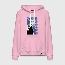 Толстовка-худи хлопковая женская Ледяной Тоширо, цвет: светло-розовый