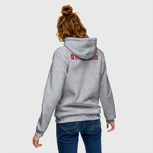 Женская толстовка-худи TILL LINDEMANN NEW LOGO / Меланж – фото 4