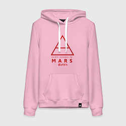 Толстовка-худи хлопковая женская 30 Seconds to Mars рок, цвет: светло-розовый