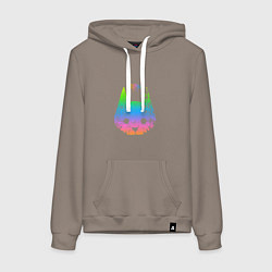 Толстовка-худи хлопковая женская Stray: Gradient, цвет: утренний латте