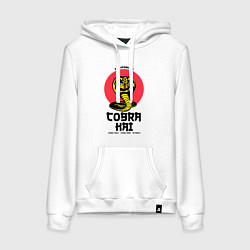 Толстовка-худи хлопковая женская Cobra Kai: California, цвет: белый