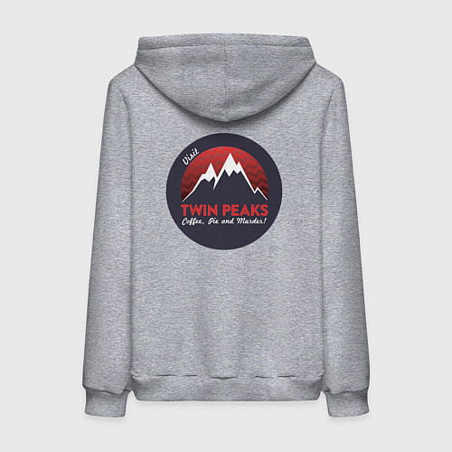 Женская толстовка-худи Твин Пикс 2022 ltd / Меланж – фото 2