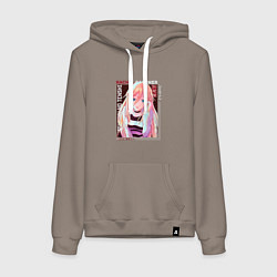 Толстовка-худи хлопковая женская Ангел кровопролития Satsuriku no Tenshi, Рэйчел Га, цвет: утренний латте