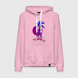 Толстовка-худи хлопковая женская Sonic Exe Video game Hedgehog, цвет: светло-розовый