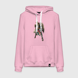 Толстовка-худи хлопковая женская Паладин Ла2, цвет: светло-розовый