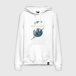 Толстовка-худи хлопковая женская Интересная игра, цвет: белый