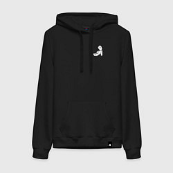 Толстовка-худи хлопковая женская KoЯn, цвет: черный