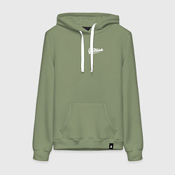 Толстовка-худи хлопковая женская Родина Леттеринг, цвет: авокадо