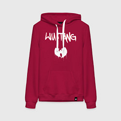 Толстовка-худи хлопковая женская Ву-Тэнг Клэн, цвет: маджента