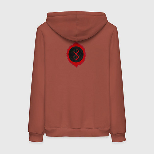 Женская толстовка-худи Berserk the Black Swordsman / Кирпичный – фото 2