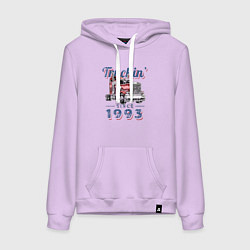 Толстовка-худи хлопковая женская Грузовик с 1993 года, цвет: лаванда