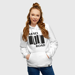 Толстовка-худи хлопковая женская Abbey Road - The Beatles, цвет: белый — фото 2