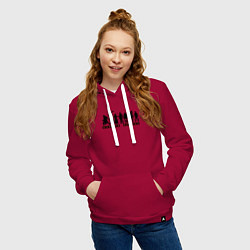 Толстовка-худи хлопковая женская Герои кино-ужасов, цвет: маджента — фото 2