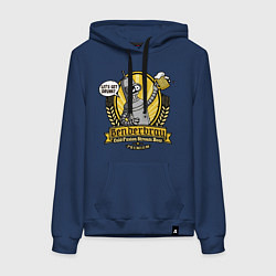 Толстовка-худи хлопковая женская Benderbrau premium beer, цвет: тёмно-синий