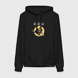 Толстовка-худи хлопковая женская Приключения Уэнсдэй, цвет: черный