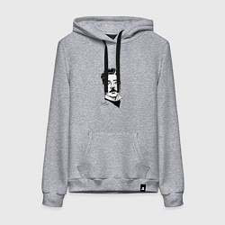 Толстовка-худи хлопковая женская Джакомо Пуччини, цвет: меланж