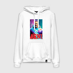 Женская толстовка-худи Super Arnold Schwarzenegger - Arni ai pop art