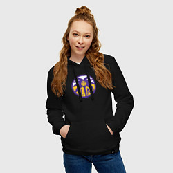 Толстовка-худи хлопковая женская Lakers California, цвет: черный — фото 2
