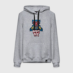 Толстовка-худи хлопковая женская Обними Хагги Вагги, цвет: меланж