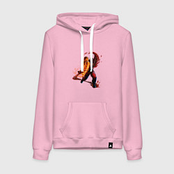 Толстовка-худи хлопковая женская Street Fighter 6 Ken, цвет: светло-розовый