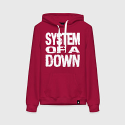Толстовка-худи хлопковая женская SoD - System of a Down, цвет: маджента