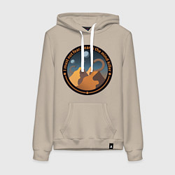 Толстовка-худи хлопковая женская Шаи-Хулуд, цвет: миндальный