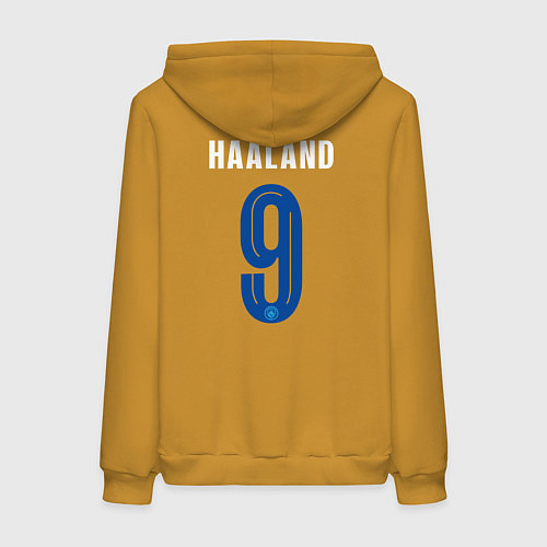 Женская толстовка-худи Эрлинг Холанд Манчестер Сити форма 2324 / Горчичный – фото 2