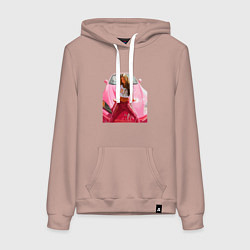 Толстовка-худи хлопковая женская Суши Девон Аоки Honda s2000, цвет: пыльно-розовый