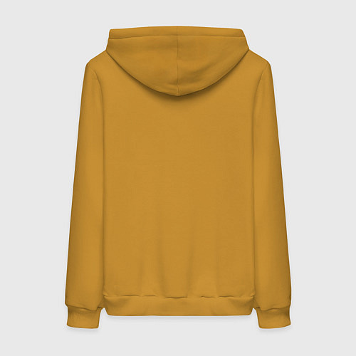 Женская толстовка-худи Блестящий логотип Барби / Горчичный – фото 2