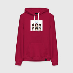 Толстовка-худи хлопковая женская Чиби Астро, цвет: маджента