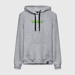 Толстовка-худи хлопковая женская Counter strike 2 green logo, цвет: меланж
