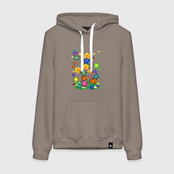 Толстовка-худи хлопковая женская Stardew Vally Junimo, цвет: утренний латте