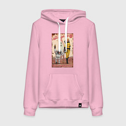 Толстовка-худи хлопковая женская Fallout - atom bomb cola, цвет: светло-розовый