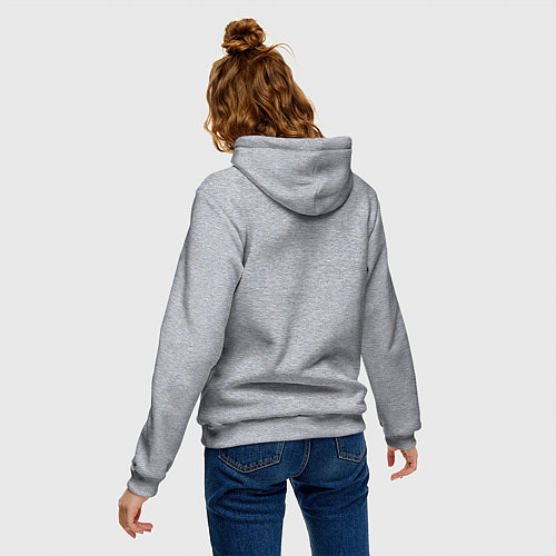 Женская толстовка-худи Капибара dont worry be capy / Меланж – фото 4