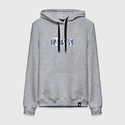 Толстовка-худи хлопковая женская Depeche Mode - personal jesus logo, цвет: меланж