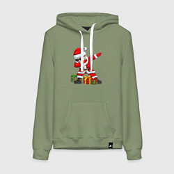 Толстовка-худи хлопковая женская Санта дэб, цвет: авокадо