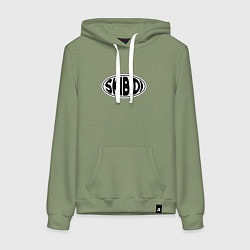 Толстовка-худи хлопковая женская Скибиди, цвет: авокадо