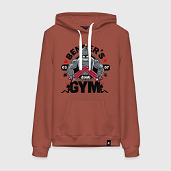 Толстовка-худи хлопковая женская Зал Бендера, цвет: кирпичный