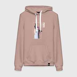 Толстовка-худи хлопковая женская Акробатка Ферн, цвет: пыльно-розовый