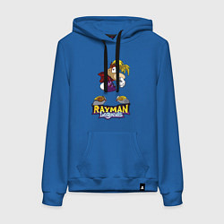 Толстовка-худи хлопковая женская Rayman - legends, цвет: синий