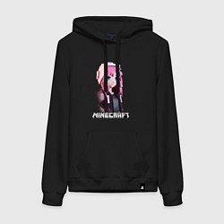 Женская толстовка-худи Minecraft девушка розовые волосы