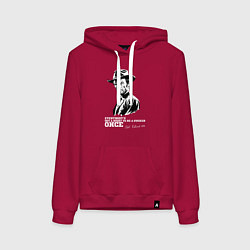 Толстовка-худи хлопковая женская Иствуд кино вестерн, цвет: маджента