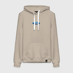 Толстовка-худи хлопковая женская FORD авто спорт лого, цвет: миндальный