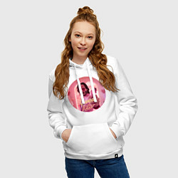 Толстовка-худи хлопковая женская Джон Уик в гламурный убийца, цвет: белый — фото 2